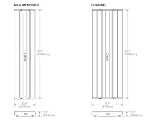 Columbia Lighting CLB4-50MX-W-EDU 4' LED High Bay, 5000K, 36000 Lumens, Wide Disribution, 0-10V Dimming, 120-277V