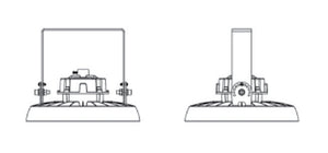 Columbia Lighting CRN2-1-YM 6.3" Wall Mount Bracket
