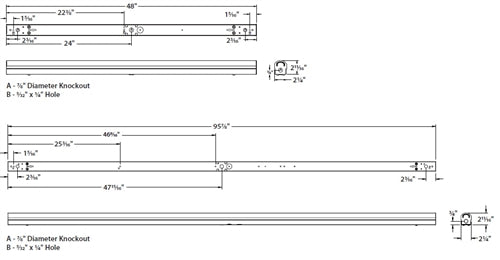 Columbia Lighting CSL4-4040 40.2W 4' Economical LED Striplight, 4517 Lumens, 4000K, 0-10V Dimming, 120-277V