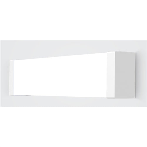 Columbia Lighting CWM4-35MLSM-FRFP-EDU 4' Contemporary LED Wall Mount, 3500K, 4831 Lumens, Surface Mount, Frosted Recliner Lens, Flat Plastic End Caps, 0-10V Dimming, 120-277V
