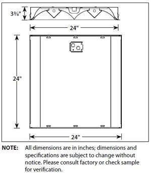 Columbia Lighting EPC22-214G-SH-EP115U-F5835 2'x2' EPC Full Distribution Luminaire, 2 Lamps,  14W T5, Grid Ceiling, Shield Profile, Static Air Function, Electronic T5, 1.15 Ballast Factor, Programmed Start (N/A T5HO, 1-Lamp), 120V-277V, 35K 85CRI T5 or T5