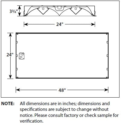 Columbia Lighting EPC24-228G-CV-EP95U-F5H835 2'x4' EPC Full Distribution Luminaire, 2 Lamps,  28W T5, Grid Ceiling, Static Air Function, Electronic T5, 0.95 Ballast Factor , Programmed Start (N/A T5HO, 1-Lamp), 120V-277V, 35K High Lumen T5 Lamps Installed