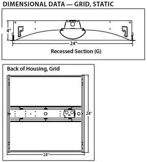 Columbia Lighting LCAT22-40MLG-EDU 30W 2'x2' LED Contemporary Architectural Troffer, 4000K, Medium Lumen, Grid Lay-in Ceiling, Static Air Function, 0-10V Dimming, 120-2777V