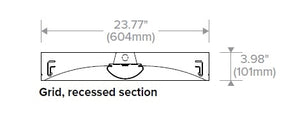 Columbia Lighting LCAT24-35MLG-EU 30W 2'x4' LED Contemporary Architectural Troffer, 3500K, Medium Lumen, Grid Lay-in Ceiling, Static Air Function, 0-10V Dimming, 120-277V
