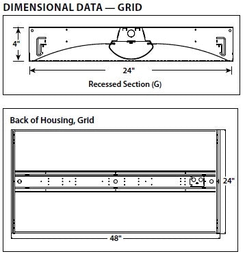 Columbia Lighting LCAT24-35VWG-EDU 30W 2'x4' LED Contemporary Architectural Troffer, 3500K, Grid Lay-in, 0-10V Dimming, 120V-277V