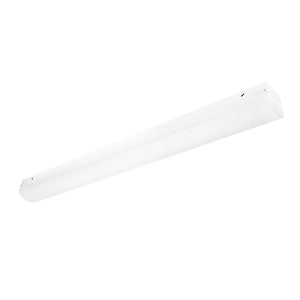 Columbia Lighting LCL4-35ML-EDU-ELL14 48W 4' Lensed LED Striplight, 3500K, Medium Lumen, 0-10V Dimming, 120-277V, Emergency Battery Pack, White Finish