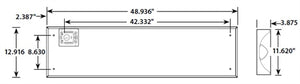 Columbia Lighting LEPC14-35HLSM-LL-EDU-RM 49W 1'x4' LEPC LED Full Distribution Luminaire, 3500K, 5450 Lumens, Surface Mount, Low Lamp Image Shielding, 0-10V Dimming, 120-277V, Row Mount