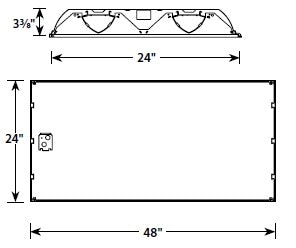 Columbia Lighting LEPC24-35LWG-LL-ESDU 29W 2'x4' LEPC LED Full Distribution Luminaire, 3500K, 3625 Lumens, Grid Ceiling, Low Lamp Image Shielding, Fixed Output/Step Dimming, 120-277V