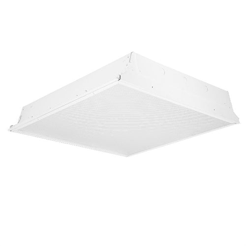 Columbia Lighting LJT22-50-HLG-FSA12-EDU 33W 2'x2' LED Troffer with Advanced Solid State Technology, 5000K, High Lumen, Grid Ceiling, White Flush Steel Door, Pattern 12 Acrylic Lens Shielding, 0-10V Dimming, 120-277V