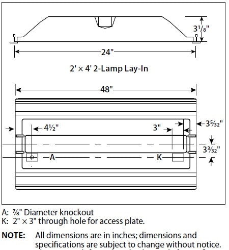 Columbia Lighting LJT24-40MLG-FSA12-EU 45W 2'X4' LED Troffer with Adv Solid State Technology, 4000K, Medium Lumen, Grid Ceiling, White Flush Steel Door, Pattern 12 Acrylic Lens Shield, Fixed Output