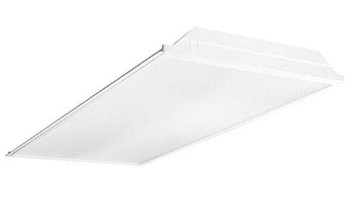 Columbia Lighting LJT24-40MLG-FSA12-EU-ELL14-C488 45W 2'X4' LED Troffer with Adv Solid State Technology, 4000K, Medium Lumen, Grid Ceiling, White Flush Steel Door, Pattern 12 Acrylic Lens Shield, Fixed Output, Emergency Battery Pack, 