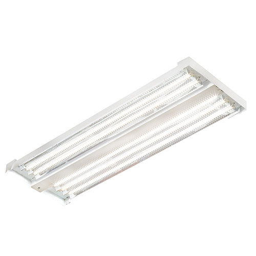 Columbia Lighting LLHV4-35L-NST-EDU-F3C10-OS1A 98W 4' VersaBay High Bay LED, 3500K, Narrow Distribution Reflector, Solid Top (No Uplight), 0-10V Dimming, 120-277V, 3-Conductor Cord 10', Factory Installed Occupancy/Daylight Sensor, 1-Relay, Aisle Lens