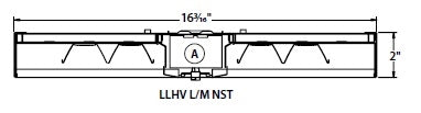 Columbia Lighting LLHV4-40M-NST-EDU 144W 4' VersaBay High Bay LED, 4000K, Narrow Distribution Reflector, Solid Top (No Uplight), 0-10V Dimming, 120-277V