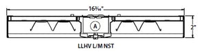 Columbia Lighting LLHV4-40M-NST-EDU 144W 4' VersaBay High Bay LED, 4000K, Narrow Distribution Reflector, Solid Top (No Uplight), 0-10V Dimming, 120-277V