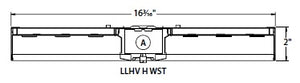Columbia Lighting LLHV4-50H-WST-EDU 217W 4' VersaBay High Bay LED, 5000K, Wide Distribution Reflector, Solid Top (No Uplight), 0-10V Dimming, 120-277V