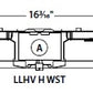 Columbia Lighting LLHV4-50H-WST-EDU-ELL14-CAWG 217W 4' VersaBay High Bay LED, 5000K, Wide Distribution Reflector, Solid Top (No Uplight), 0-10V Dimming, 120-277V, 1400 Lumens Emergency Battery Pack, Clear Acrylic Lens and Flat Wire Guard