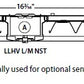 Columbia Lighting LLHV4-50M-WST-EDU-OS1360  113W 4' VersaBay High Bay LED, 5000K, Medium Lumen, Wide Distribution, Solid Top, 0-10V Dimming, 120-277V, with Dimming Occupancy/ Daylight Sensor White Finish