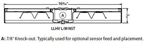Columbia Lighting LLHV4-50M-WST-EDU-OS1360  113W 4' VersaBay High Bay LED, 5000K, Medium Lumen, Wide Distribution, Solid Top, 0-10V Dimming, 120-277V, with Dimming Occupancy/ Daylight Sensor White Finish