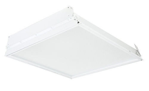 Columbia Lighting LLT22-35HLG-FSA12F-ESDU 36W 2'x2' LED Lensed Troffer with Advanced Solid State Technology, 3500K, 3300 Lumens, Grid Ceiling, White Flush Steel Door, Pattern 12 Frosted Acrylic Lens Shielding, Step Dimming Driver, 120-277V