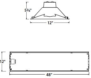 Columbia Lighting LSER14-40LWG-C-EU-PNCS 31W 1'x4' Serrano LED Architectural Luminaire, 4000K, 2950 Lumens, Grid Ceiling, Contour Shielding, Fixed Output, 120-277V, Cartoned and Stretched Wrapped to Narrow Pallet