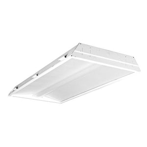 Columbia Lighting LSER24-40LWG-C-EU-C388 41W 2'x4' Serrano LED Architectural Luminaire, 4000K, 4200 Lumens, Grid Ceiling, Contour Shielding, Fixed Output, 120-277V, 3-Wire Flex