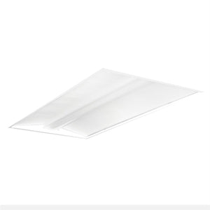 Columbia Lighting LSER24-35MLG-C-EDU-ELL14 52W 2'x4' Serrano LED Architectural Luminaire, 3500K, 6175 Lumens, Grid Ceiling, Contour Shielding, 0-10V Dimming, 120-277V, Emergency Battery Pack