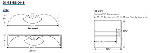 Columbia Lighting LSTE22-35-VLG-MPO-EDU 52W 2'x2' Stratus LED Architectural Recessed Light, 3500K, 4175- 4700 Lumens, Grid Lay-In Ceiling Type, Metal Perforated with Overlay Shielding, 0-10V Dimming, 120-277V