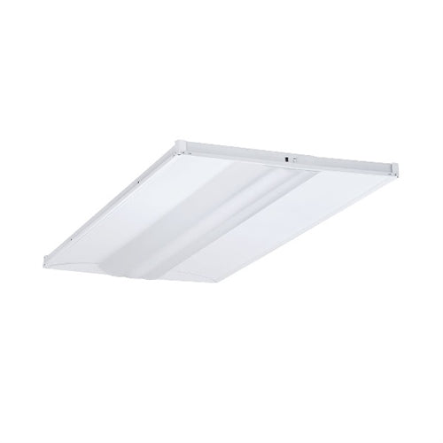 Columbia Lighting LZPT24-30LWG-LSRS-EDU 2'x4' Zero Plenum LED Troffer, 3000K, Low Watt Lumen Output, Grid Lay-In Ceiling, Linear Prismatic Lens with Surface Relief Diffuser, Smooth Curve Reflector, 0-10V Dimming, 120-277V