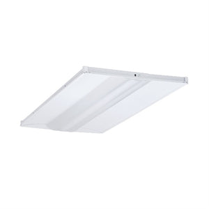 Columbia Lighting LZPT24-35LWG-LSRS-EDU 2'x4' Zero Plenum LED Troffer, 3500K, Low Watt Lumen Output, Grid Lay-In Ceiling, Linear Prismatic Lens with Surface Relief Diffuser, Smooth Curve Reflector, 0-10V Dimming, 120-277V