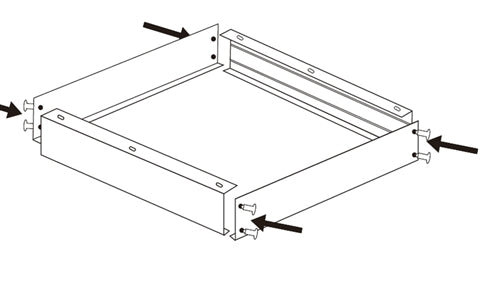 Columbia Lighting PSMK22 2'x2' Shallow Surface Mount Kit, 63mm