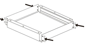 Columbia Lighting PSMK22 2'x2' Shallow Surface Mount Kit, 63mm