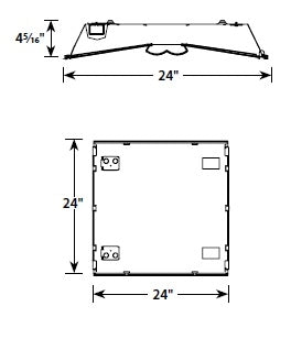 Columbia Lighting RLA22-35HLG-EDU 41W 2'x2' Recessed LED Architectural Luminaire, 3500K, High Lumen, Grid Ceiling, 0-10V Diming, 120-277V