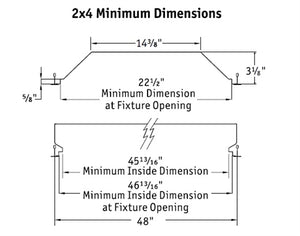 Columbia Lighting SLK24-40ML-EDU  39W 2'x4' LED Troffer Retrofit Kit, 4000K, Medium  Lumen, 0-10V Diming, 120-277V