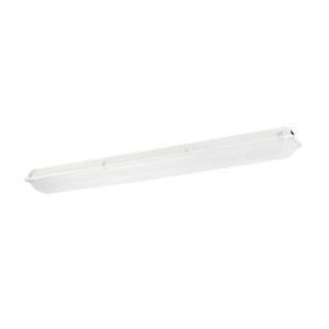 Columbia Lighting XEM4-254-RA-EPU 4' Enclosed and Gasketed Fiberglass Industrial, Two lamps, Ribbed Acrylic, Impact Resistant Lens, Electronic Programmed Start Ballast, 120-277V