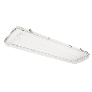 Columbia Lighting XEW4-654-CA-W-24EPU 4' Enclosed and Gasketed High Bay, Six Lamps, 54W T5HO, Clear Impact Resistant Acrylic Lens, Wide Distribution, Electronic Programmed Start Ballast, 120-277V