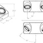 Compass Lighting CU2HL LED Emergency Light, White housing, 2.7W LED lamps, 550 lumens