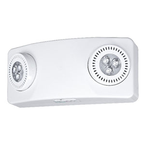 Compass Lighting CU2HLHO LED Emergency Light, White housing, 5.4W LED lamps, 1300 lumens