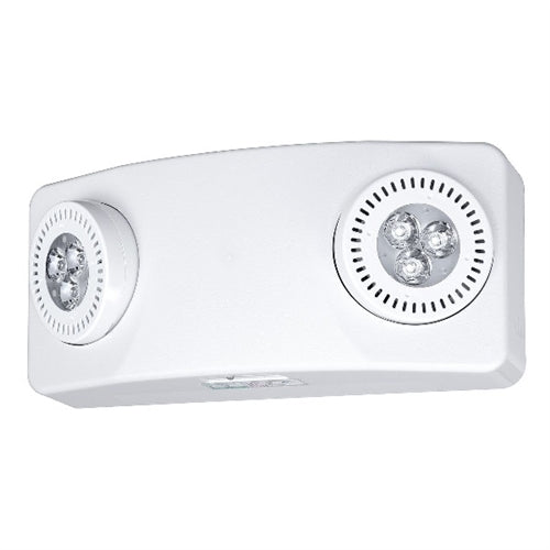 Compass Lighting CU2HLHOSD LED Emergency Light, White housing, 5.4W LED lamps, 1300 lumens, Self Diagnostics