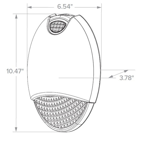 Compass CUWZ-HTR-PC Outdoor LED AC/Emergency, -20 Degrees to 40 Degrees C, with HTR and Photo-Control, Dark Bronze Finish