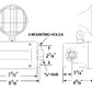 Dual-Lite C1D2R-6V8W Class 1 Division 2 Hazardous Location Emergency Light, 6V, 8W, Single Head, Left Side Hub