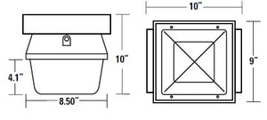 Dual-Lite C942FE 42W CFL RidgeLine Outdoor Emergency Canopy Light, with Emergency Battery Back-Up, Dark Bronze Finish