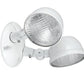 Dual-Lite CRHI2 6V 5W LED Indoor Remote Lighting Head, Double Heads, White Finish