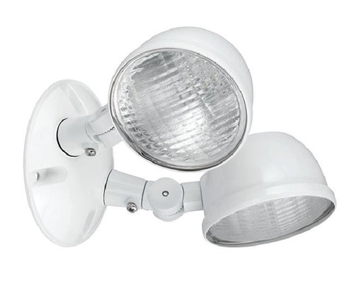 Dual-Lite CRHI2 6V 5W LED Indoor Remote Lighting Head, Double Heads, White Finish