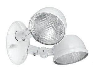 Dual-Lite CRHI2 6V 5W LED Indoor Remote Lighting Head, Double Heads, White Finish