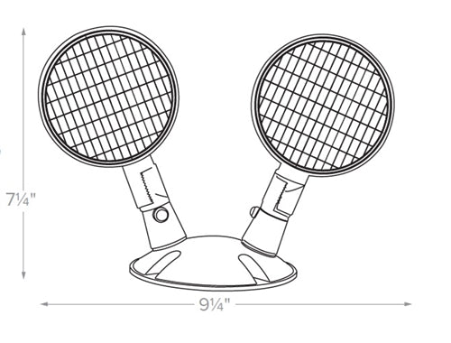 Dual-Lite CRHI2 6V 5W LED Indoor Remote Lighting Head, Double Heads, White Finish