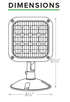 Dual-Lite CRHO 6V 1W LED Outdoor Remote Lighting Head, Wet Location, Single Head, Silver Finish
