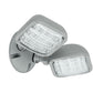 Dual-Lite CRHO2 6V 1W LED Outdoor Remote Lighting Head, Wet Location, Double Head, Silver Finish