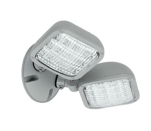 Dual-Lite CRHO2 6V 1W LED Outdoor Remote Lighting Head, Wet Location, Double Head, Silver Finish