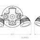Dual Lite DLRWDW-1205L Outdoor LED Remote Head, Double Lamp, White Finish