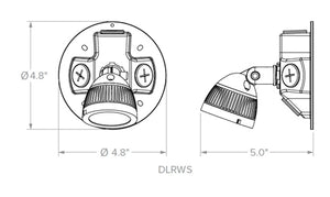 Dual Lite DLRWSW-1205L Outdoor LED Remote Head, Single Lamp, White Finish